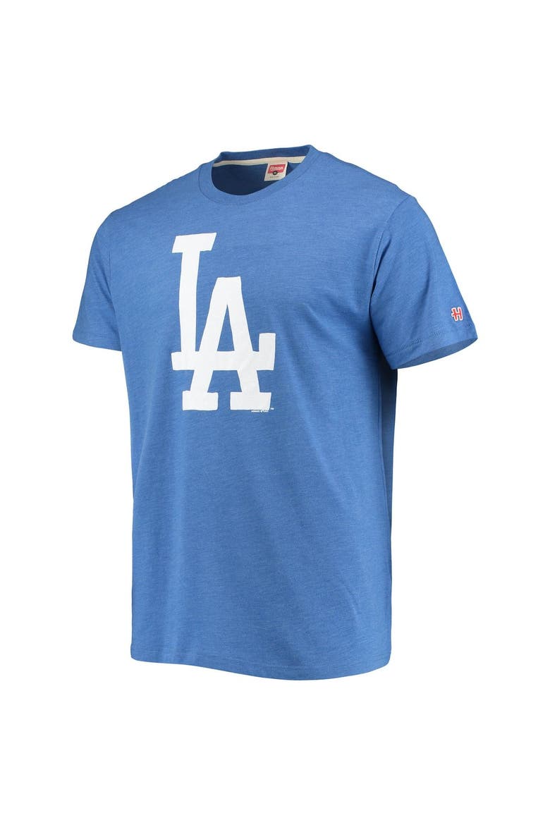 Men's Homage Royal Los Angeles Dodgers Hand-Drawn Logo Tri-Blend T-Shirt, Alternate, color, Royal
