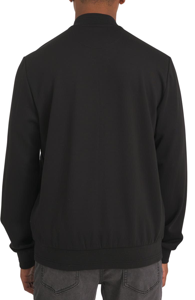 DKNY SPORTSWEAR King Scuba Knit Bomber Jacket, Alternate, color, Black