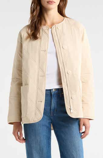 Caslon® Quilted Patch Pocket Jacket