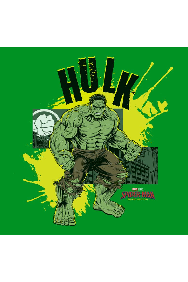 Boy's Spider-Man Brand New Day Hulk Strikes Again  Graphic T-Shirt, Alternate, color, Kelly Green