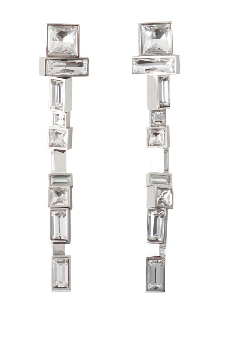 Rhythmique Long Earrings, Main, color, Silver