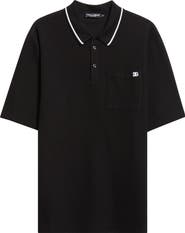 Dolce&Gabbana Logo Embroidered Cotton Piqué Polo