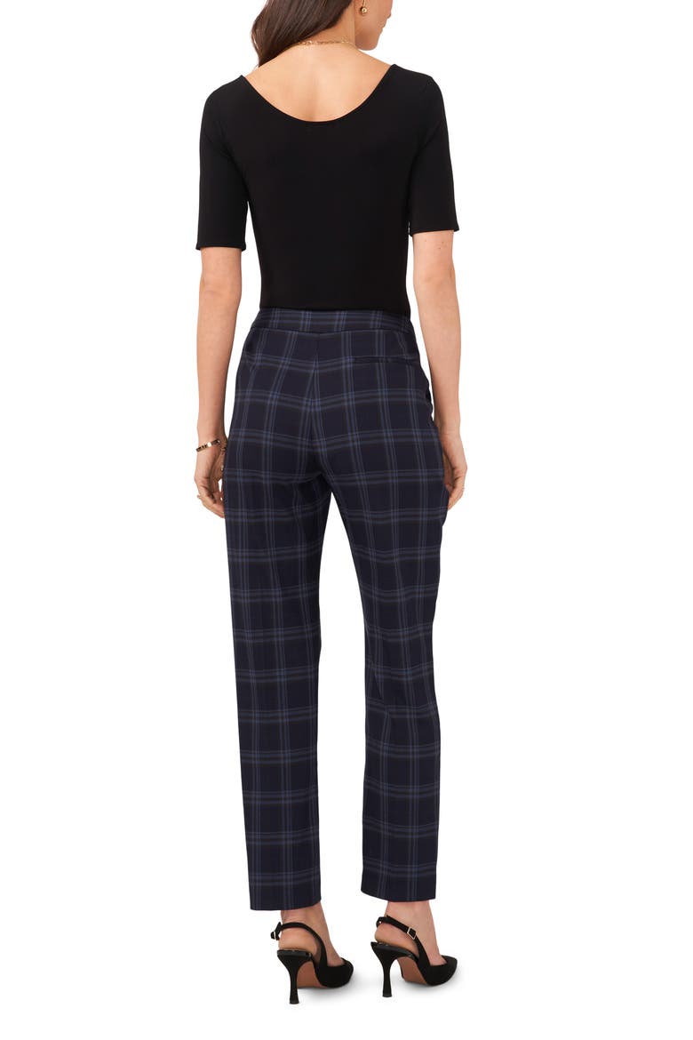 Plaid Straight Leg Pants, Alternate, color, DUSK