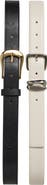 Steve Madden Set of 3 Faux Leather Belts