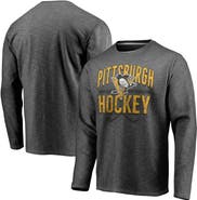 FANATICS Men's Fanatics Branded Gray Pittsburgh Penguins Iced Out Long Sleeve T-Shirt