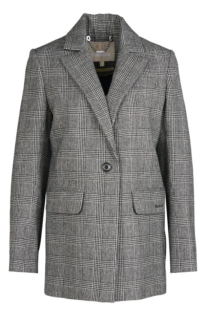 Barbour Nyla Wool Blend Check Blazer, Alternate, color,