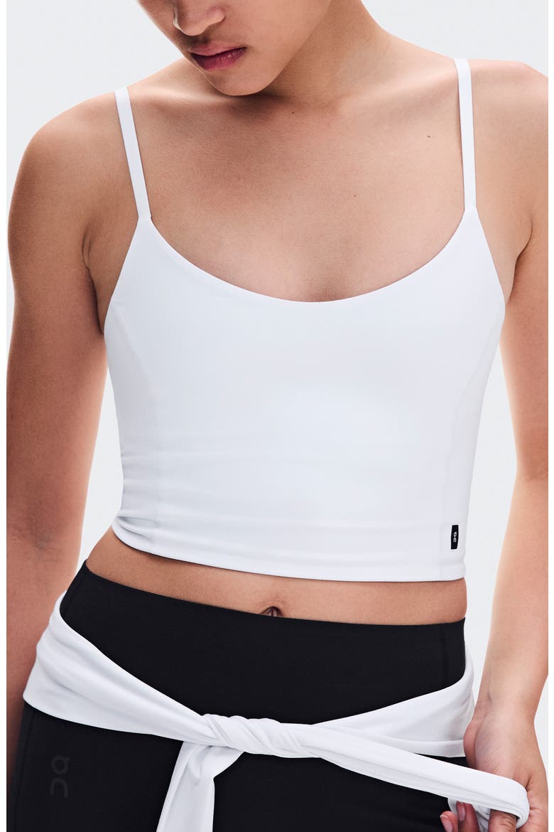 Studio Cropped Tank, Alternate, color, WHITE
