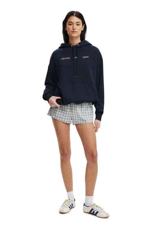 Cotton On Graphic Fleece Hoodie In Black