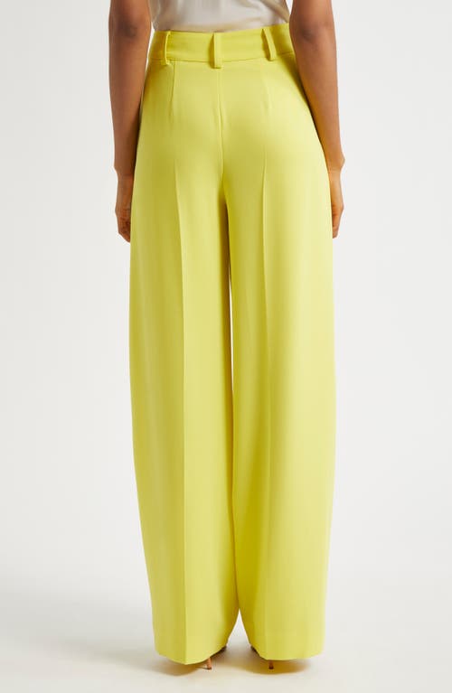 Shop Cinq À Sept Amanda Wide Leg Pants In Starfruit