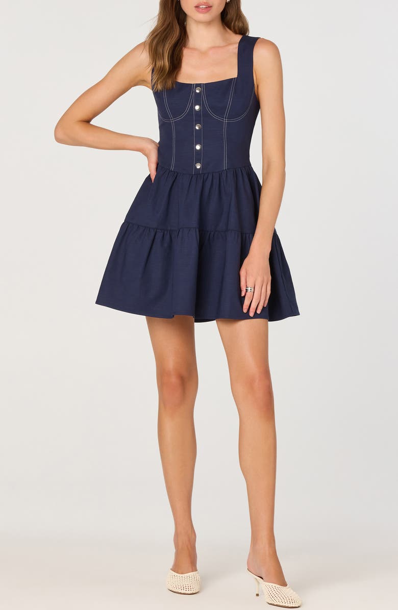 ASTR the Label Fit & Flare Minidress, Alternate, color, Navy