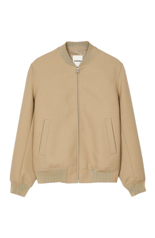 Sandro Zip Up Jacket In Nut
