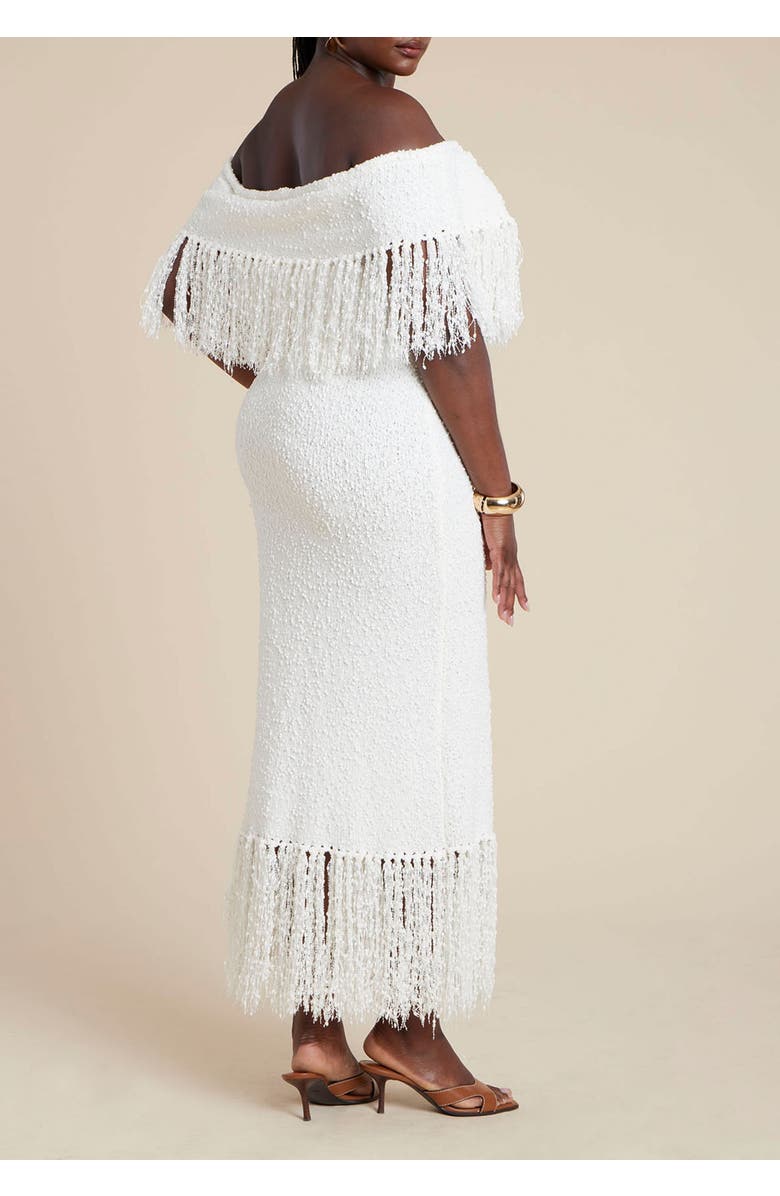 ELOQUII Textured Fringe Sweater Dress, Alternate, color, Sugar Swizzle