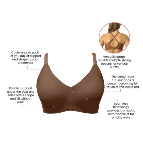 Parfait Simplicity Seamless Wire-free Bra In Brown