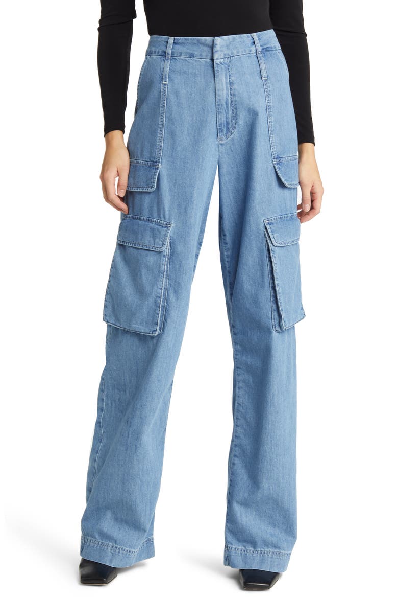 Relaxed High Waist Straight Leg Cargo Jeans, Main, color, RHYTHM