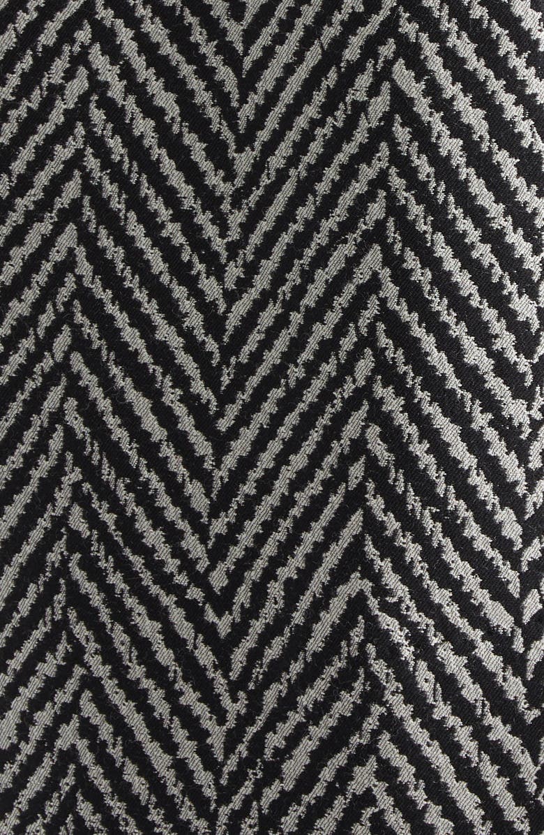 Givenchy Dip Dye Wool Blend Herringbone Coat, Alternate, color, Black/ White