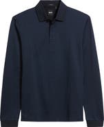 BOSS Pado Long Sleeve Cotton Polo