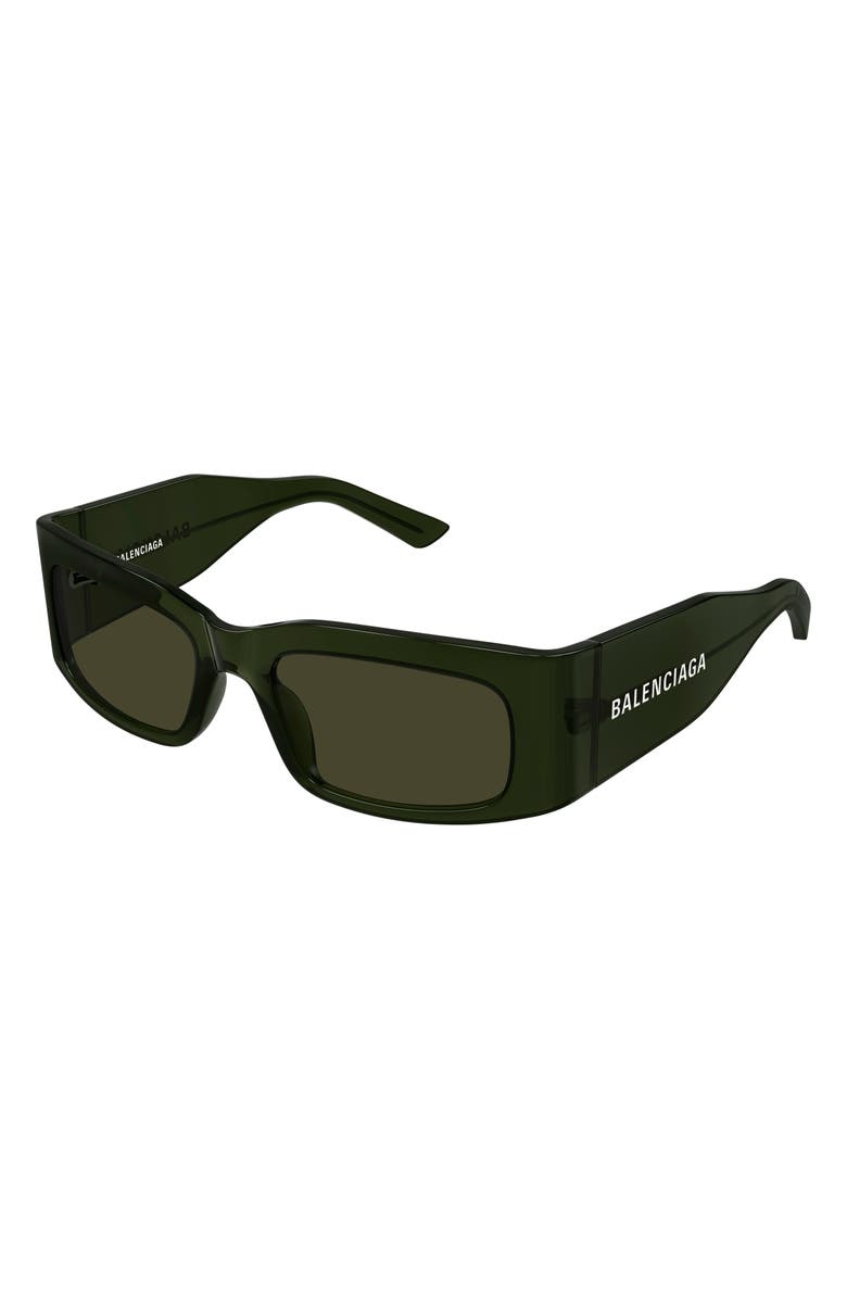 Balenciaga 56mm Rectangular Sunglasses, Alternate, color, 