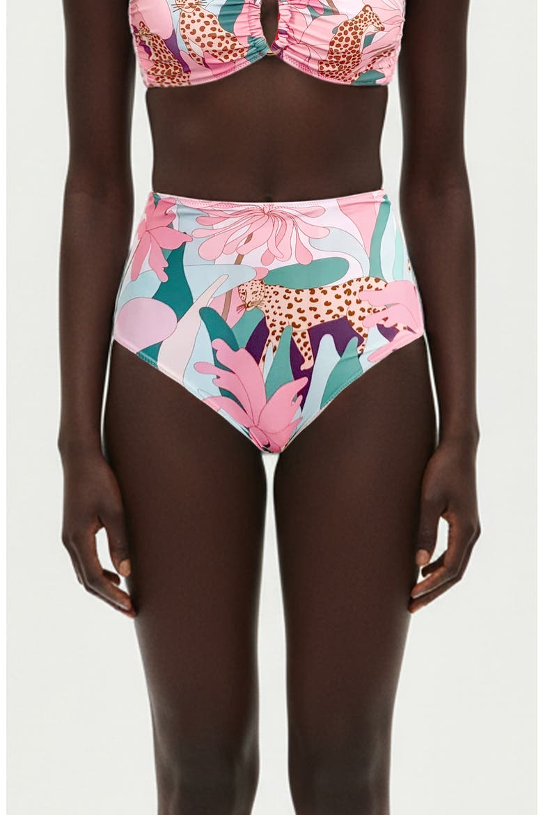 Jungle Rose Reversible Bikini Bottom, Main, color, Pink