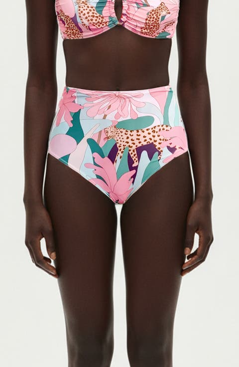 Jungle Rose Reversible Bikini Bottom