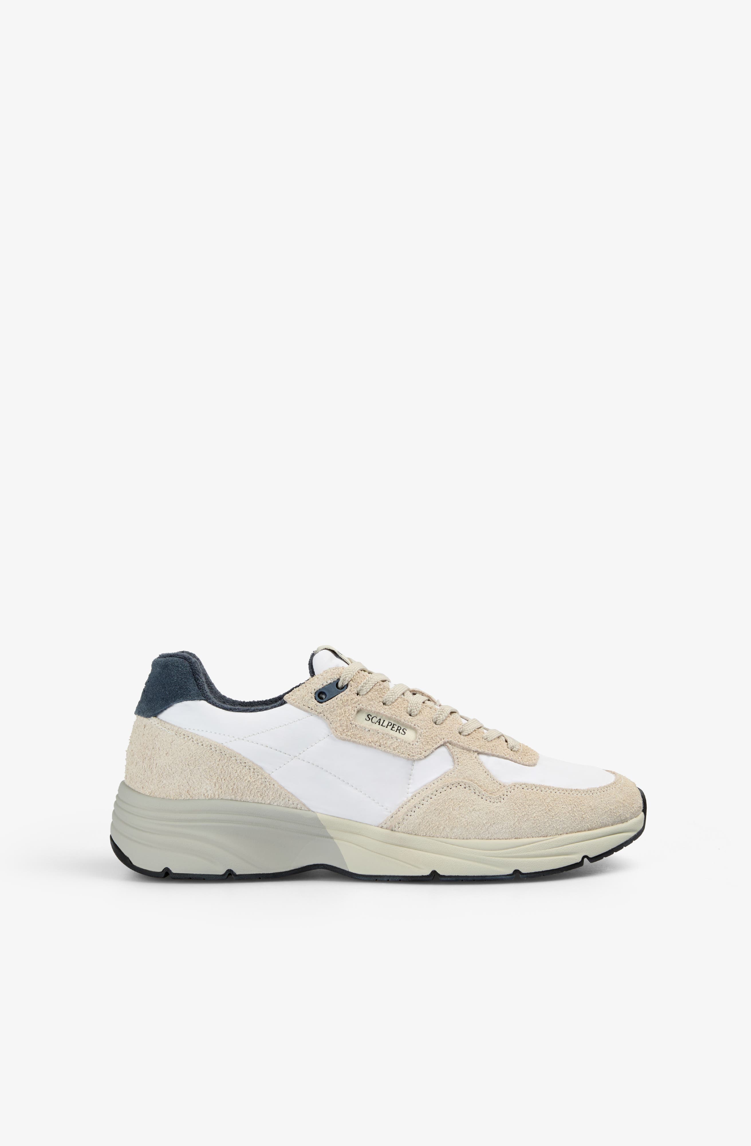 Scalpers Contrasting Suede Sneaker, Alternate, color, White