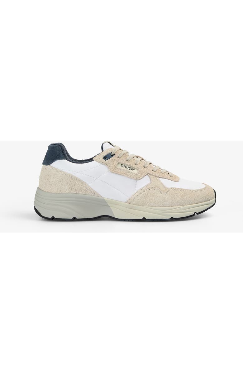 Scalpers Contrasting Suede Sneaker, Alternate, color, White