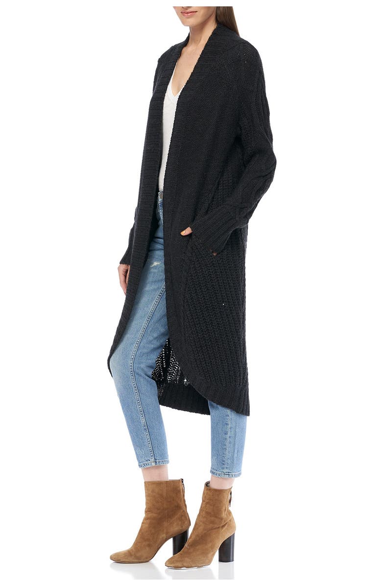 360 CASHMERE Chloe Cable Knit Cardigan, Alternate, color, 