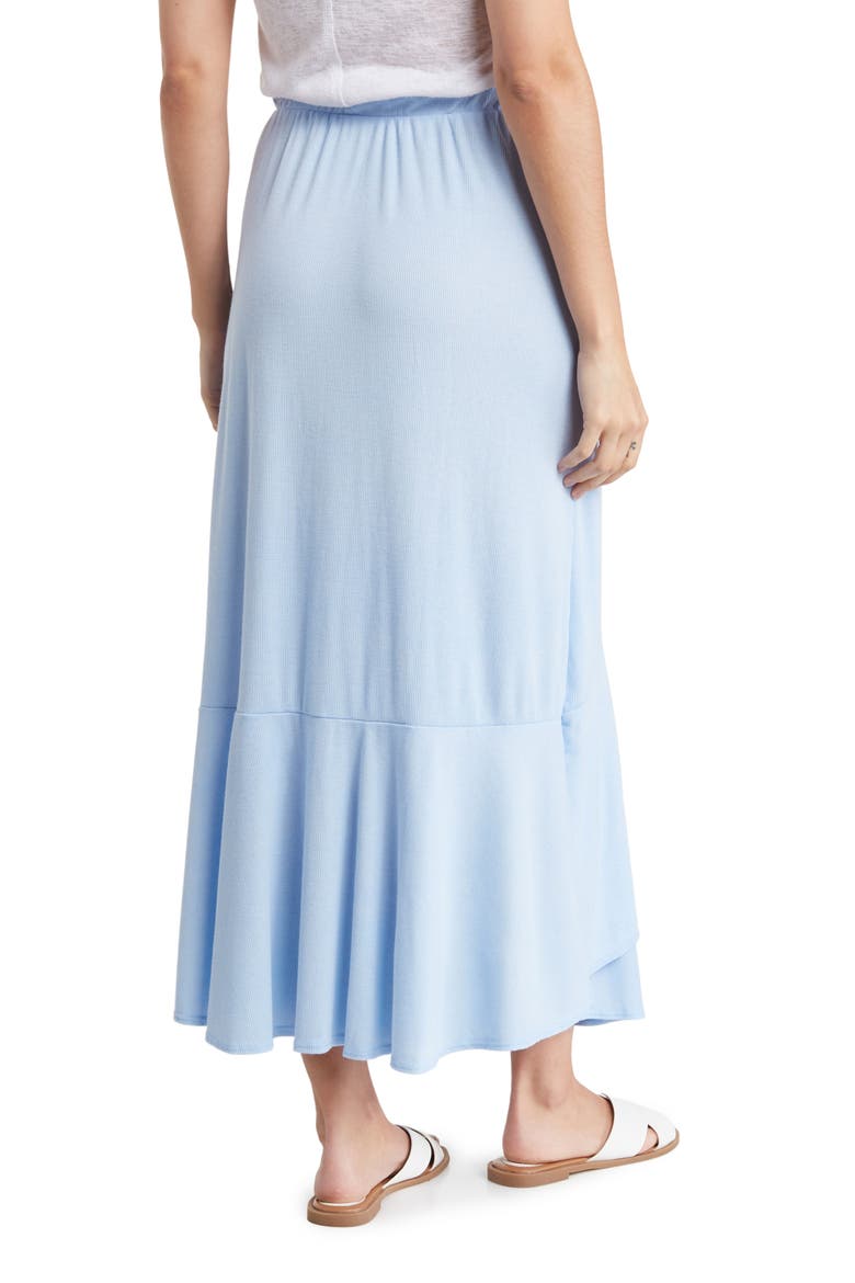 Faux Wrap Midi Skirt, Alternate, color, SUMMER SONG