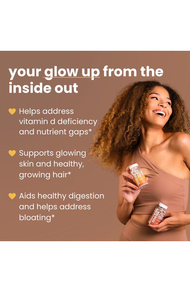 Mela Vitamins Glow Up Bundle for Women of Color, Alternate, color, Peachy Coral