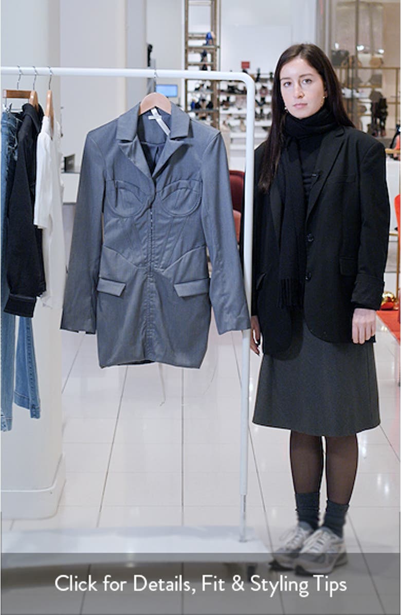 Corset Long Sleeve Blazer Minidress, sales video thumbnail