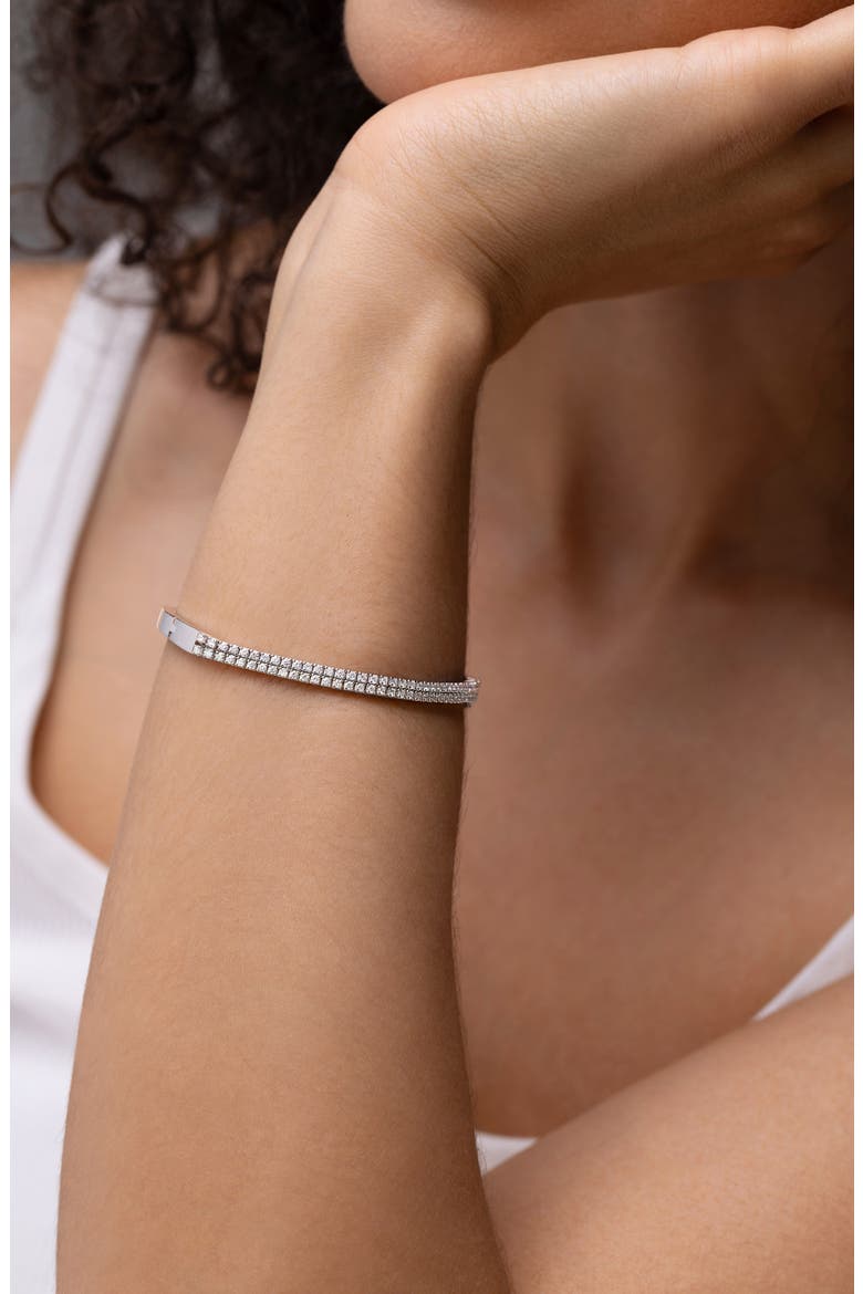 Audrey Diamond Bangle, Alternate, color, 18K WHITE GOLD