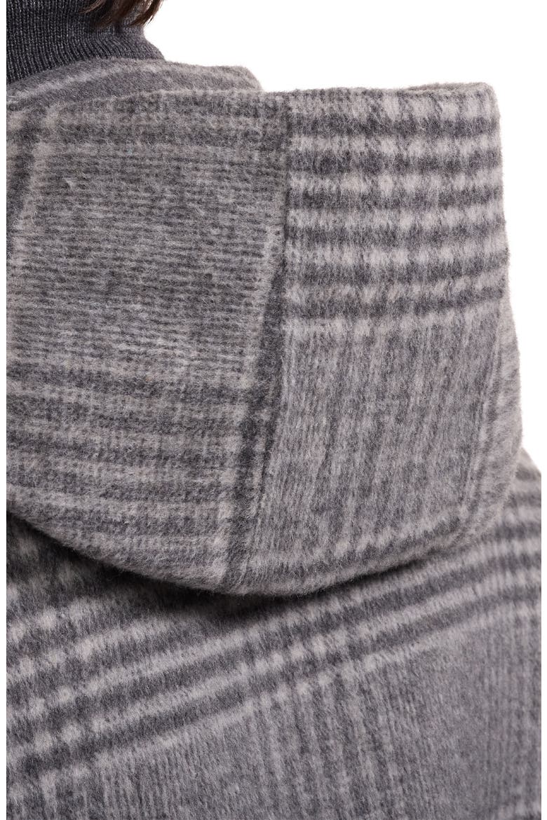 Wool Blend Hooded Toggle Coat, Alternate, color, ANTHRACITE