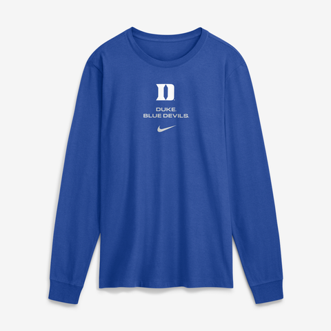 Men's Nike Royal Duke Blue Devils 2026 Sideline Dri-FIT Long Sleeve T-Shirt