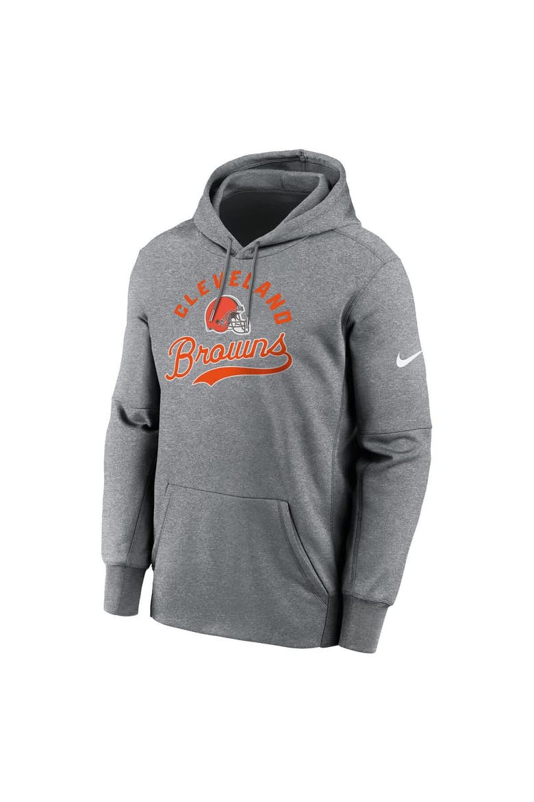 Men's Nike Heather Gray Cleveland Browns Performance Fleece Pullover Hoodie, Alternate, color, Heather Gray