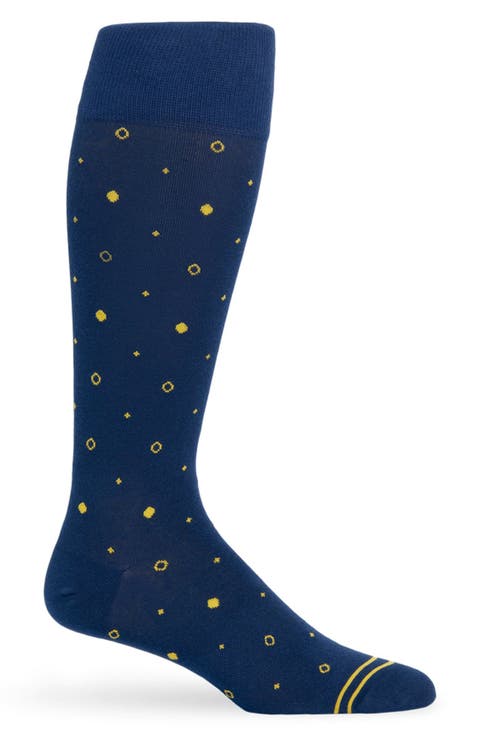 Mixed Dot Mid-Calf Premium Novelty Dress Socks