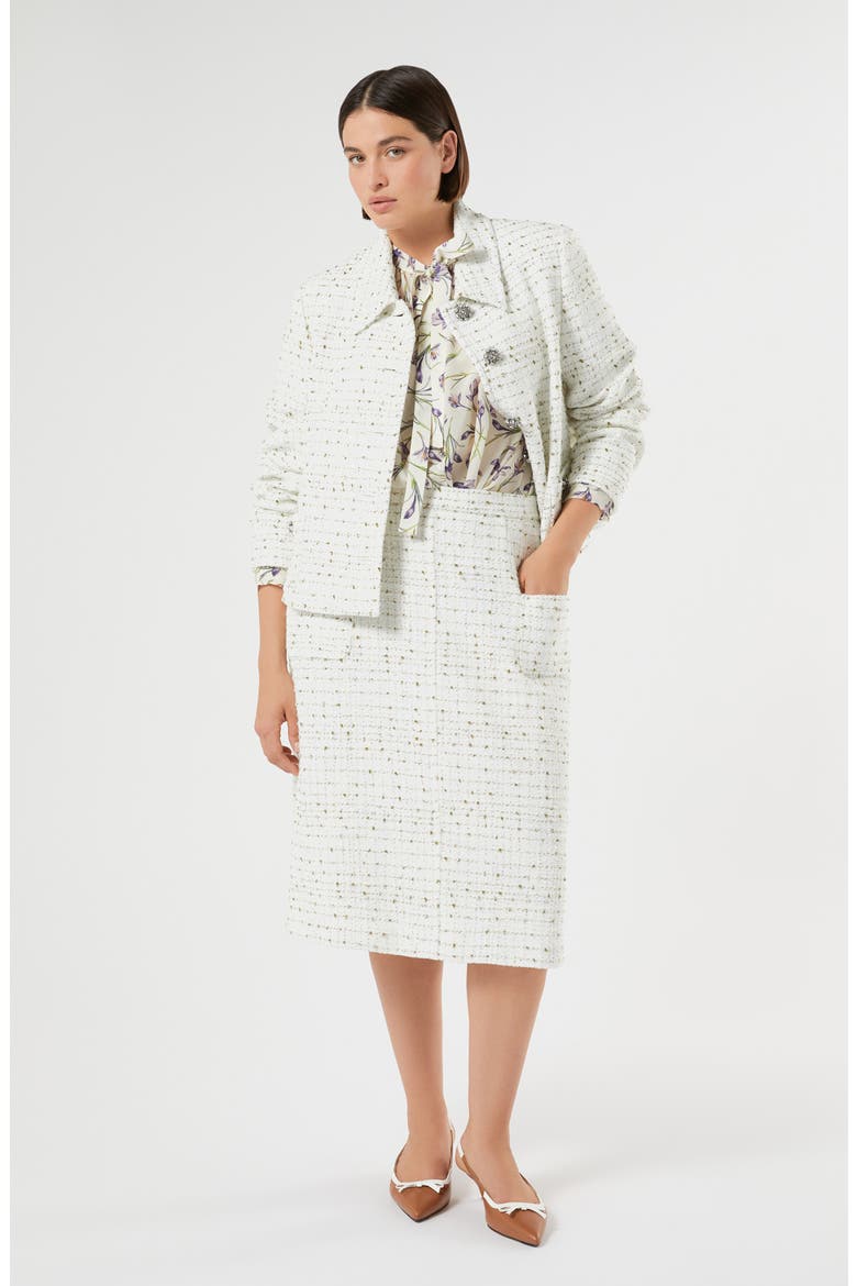 Trionfo Tweed Jacket, Alternate, color, WHITE
