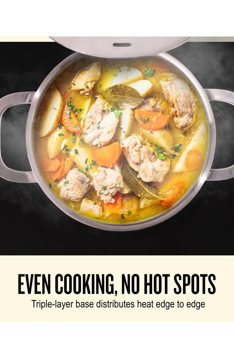 Alva Maestro stainless steel stockpot, Alternate, color, Silver 8Qt