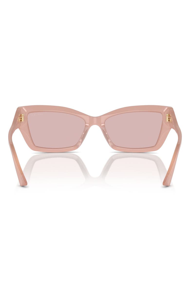 Jimmy Choo 55mm Cat Eye Sunglasses, Alternate, color, Opal Pink