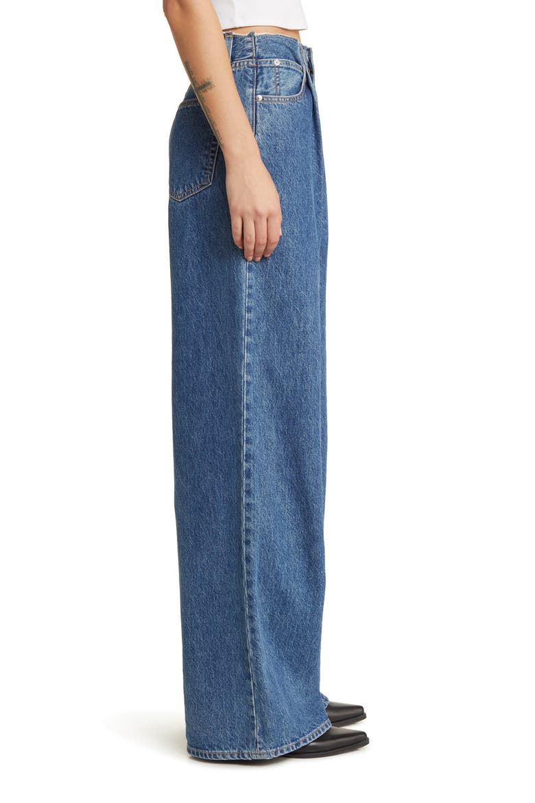 Taylor Pleated Wide Leg Jeans, Alternate, color, SWEET MEMORY