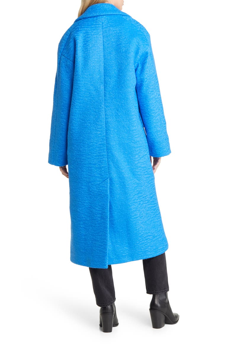 Long Brushed Coat, Alternate, color, MID BLUE