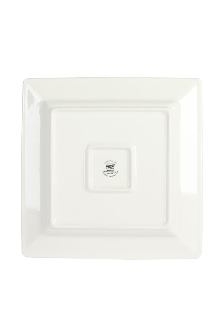 Zen Buffet Hard Square Porcelain Dinnerware Set, Alternate, color, White