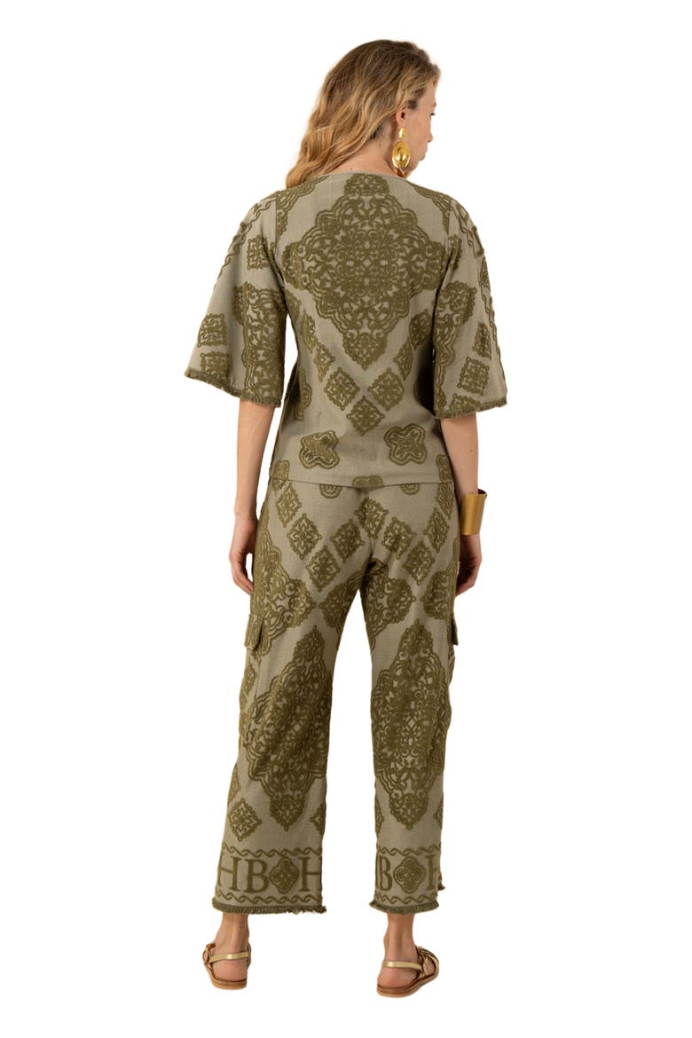 Leyla Jacquard Top, Alternate, color, Olive