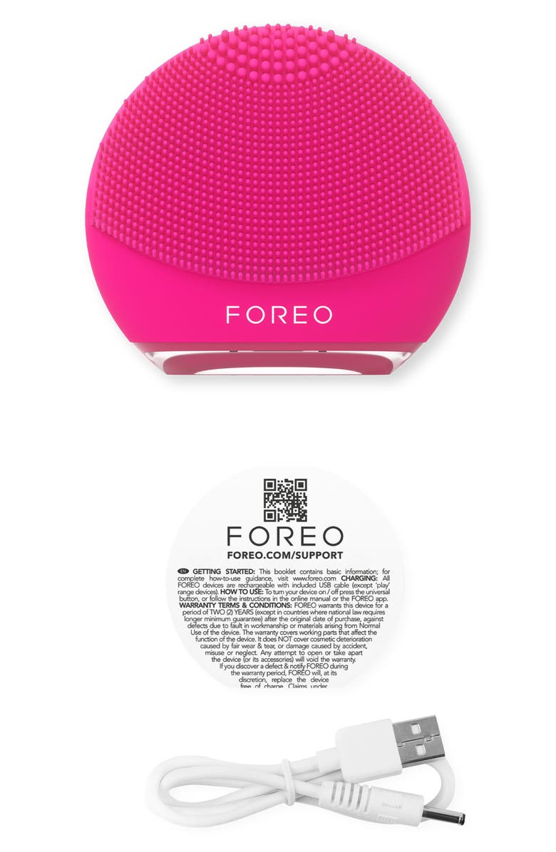 FOREO LUNA<sup>™</sup> 4 play Facial Cleansing Brush, Alternate, color, Bright Pink