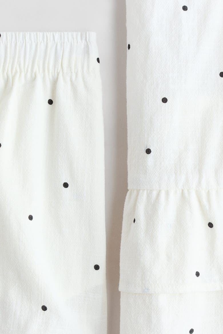 2-piece Printed Cotton Set, Alternate, color, White/dotted