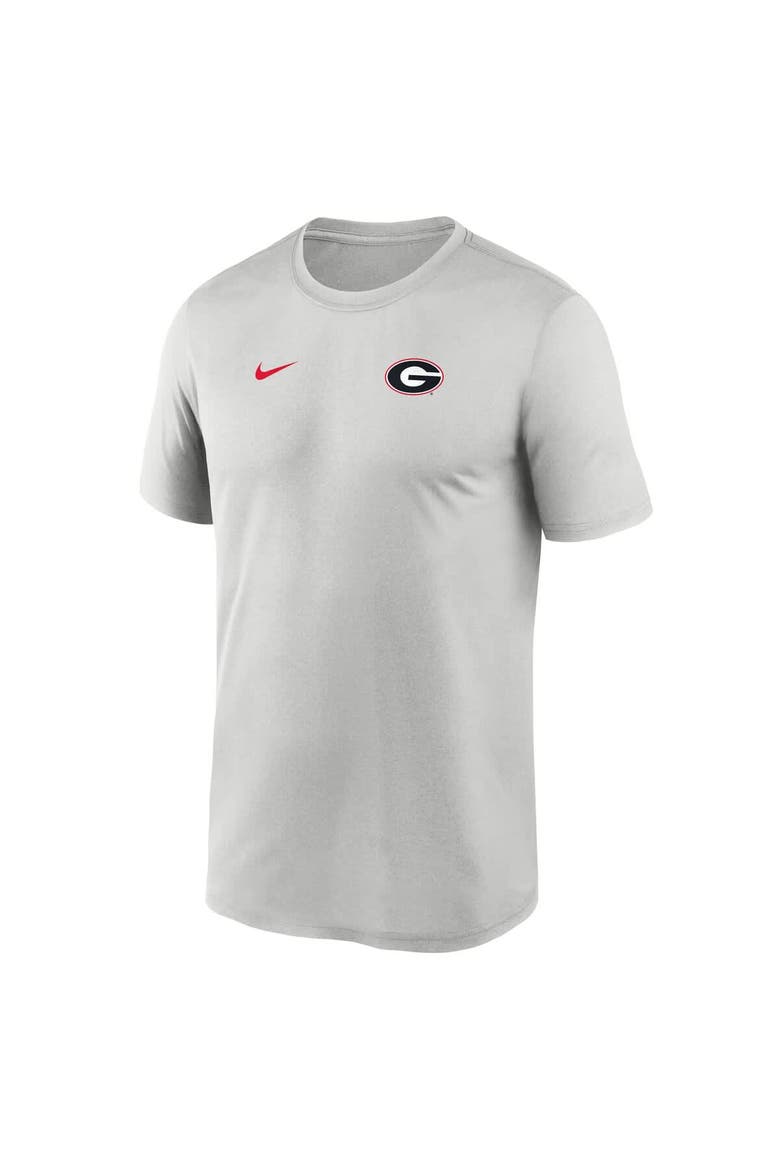 Men's Nike Gray Georgia Bulldogs 2025 Sideline Small Logo Legend Performance T-Shirt, Alternate, color, Gray
