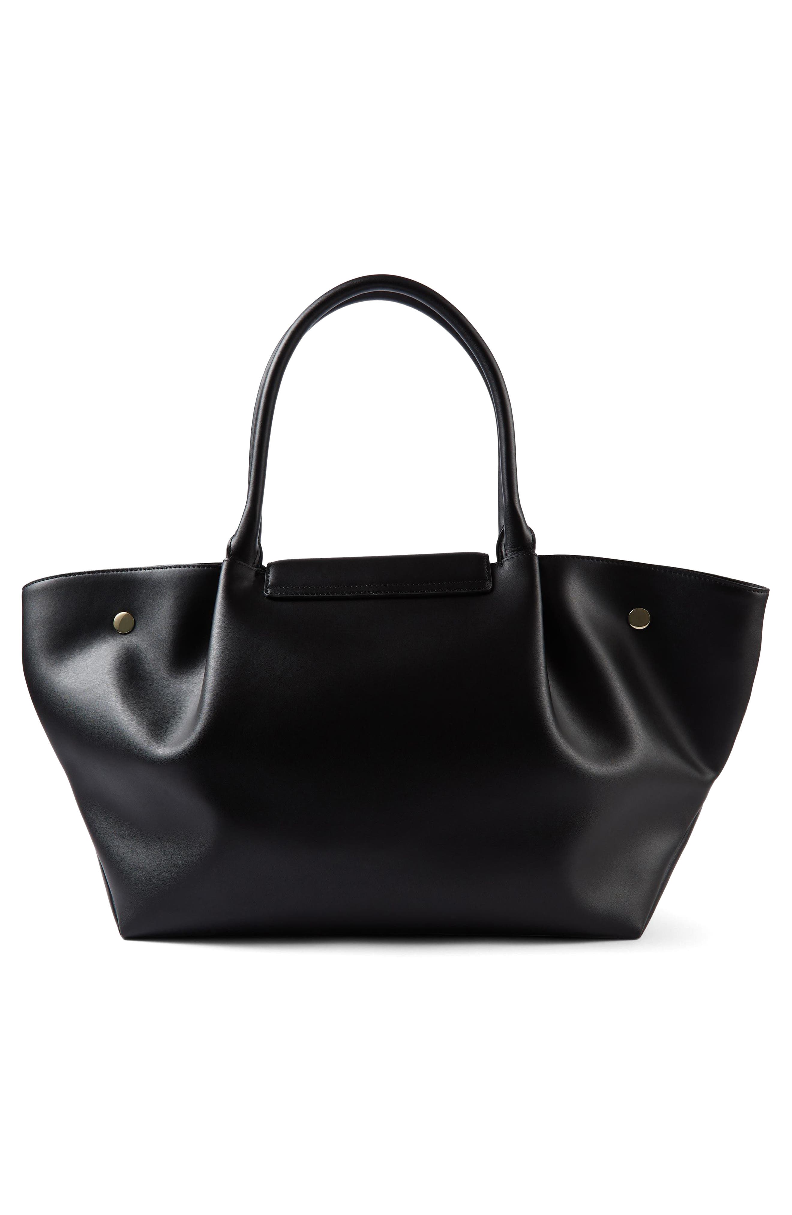LK Bennett Otello Lock Tote Bag, Alternate, color, Black
