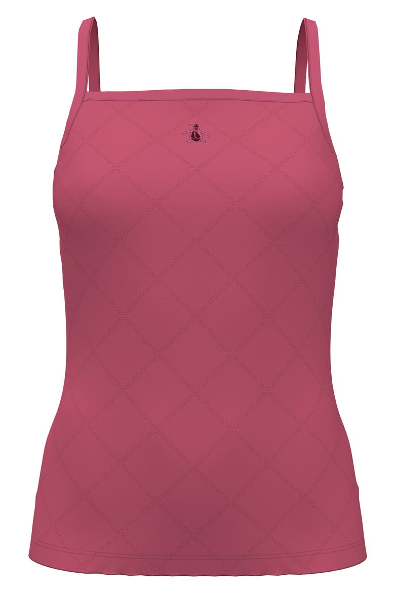 Grid Jacquard Performance Tank, Main, color, CAMELLIA ROSE