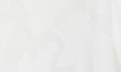 Ellen Tracy Burnout Floral Button-up Shirt In White