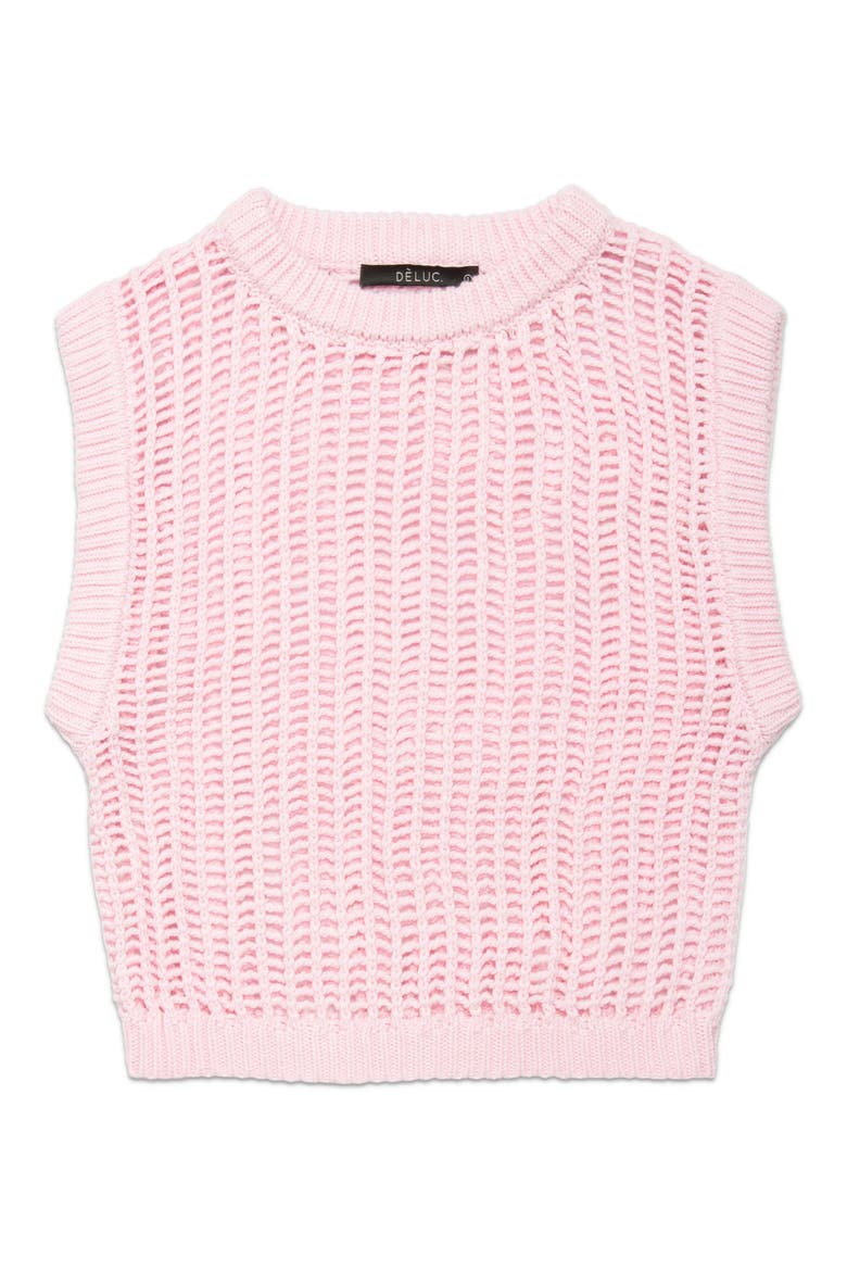 Boetti Open Stitch Sweater Vest, Main, color, PINK