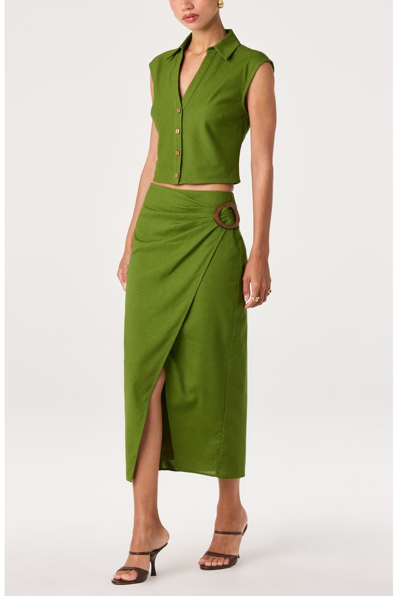 Onyx Buttoned Top, Alternate, color, GREEN