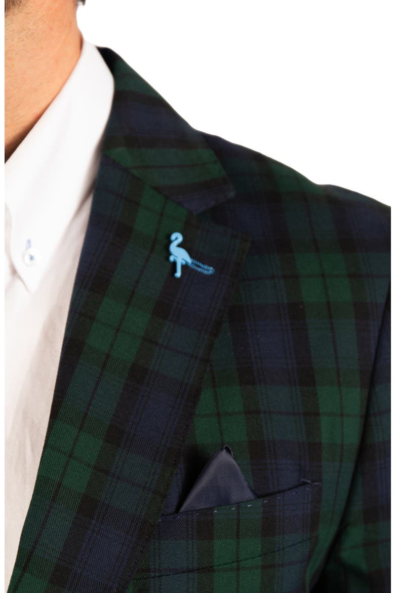 Holiday Blackwatch Plaid Sport Coat, Alternate, color, GREEN